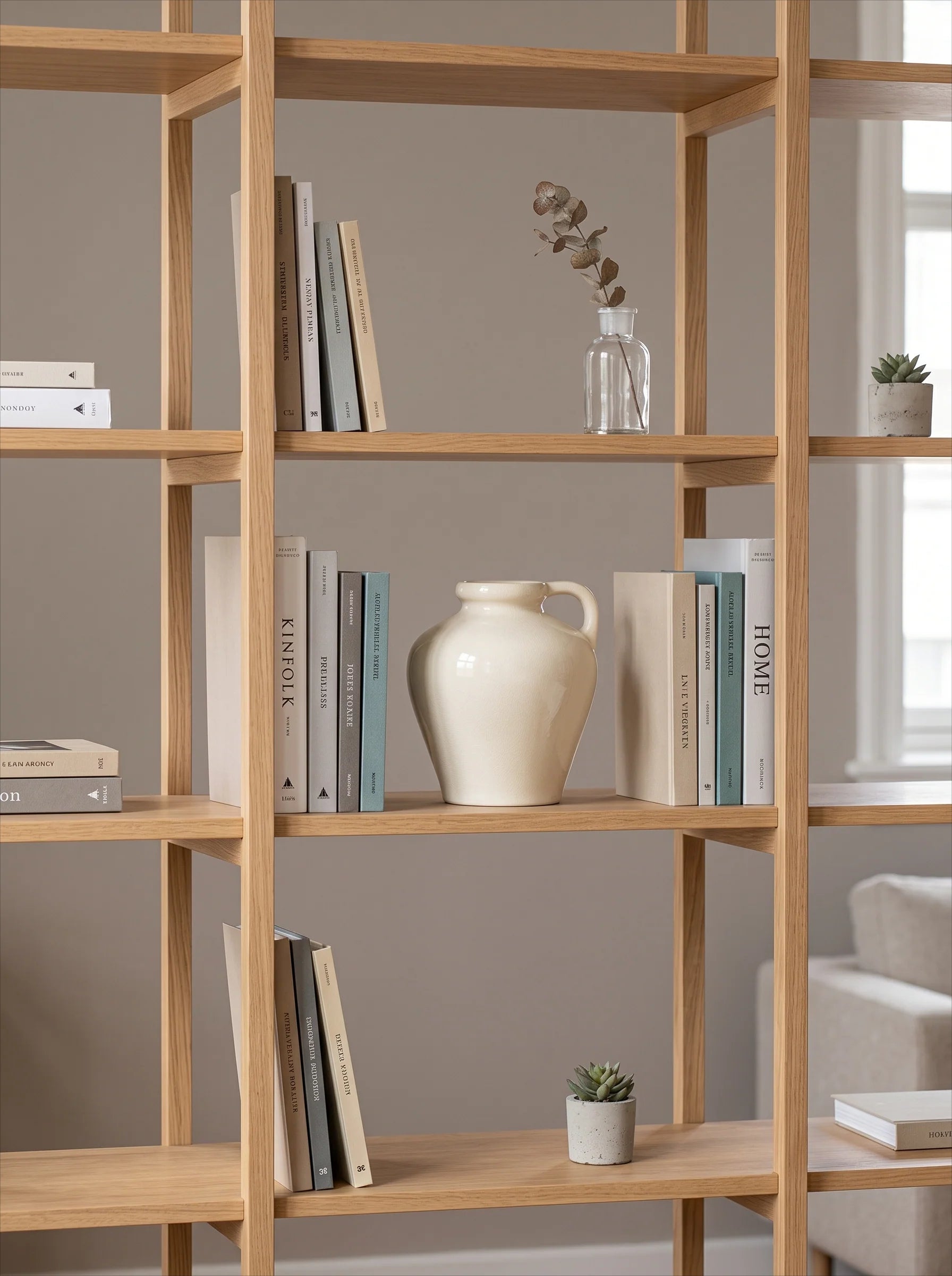 Minimalist Cream-Toned Ceramic Vase