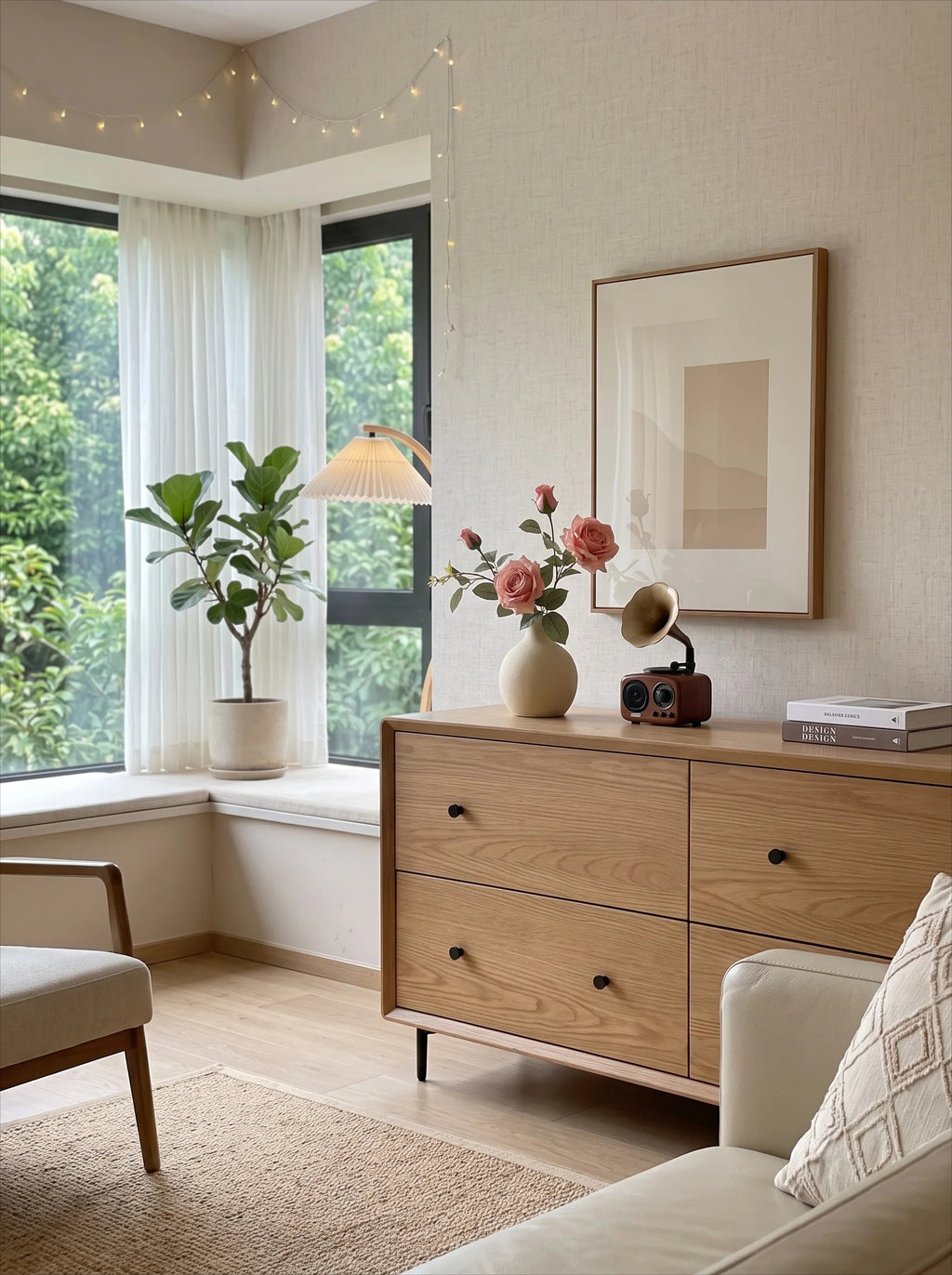 Minimalistisches Luxus-Blush-Rosen-Kunstblumenarrangement  
