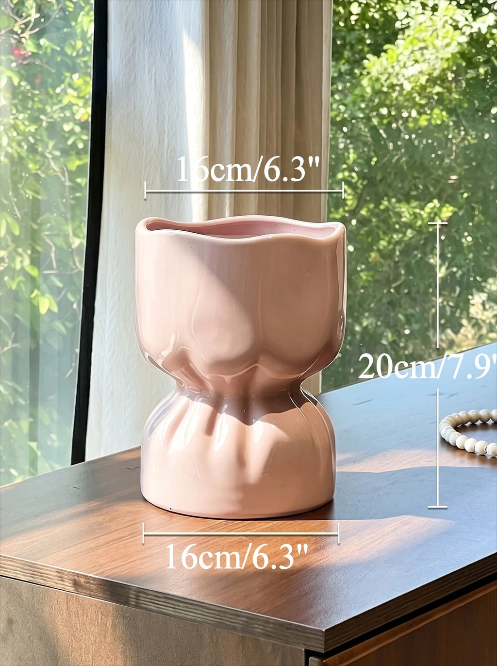 Moderner Künstlerischer Faltkeramik-Taschenvase  