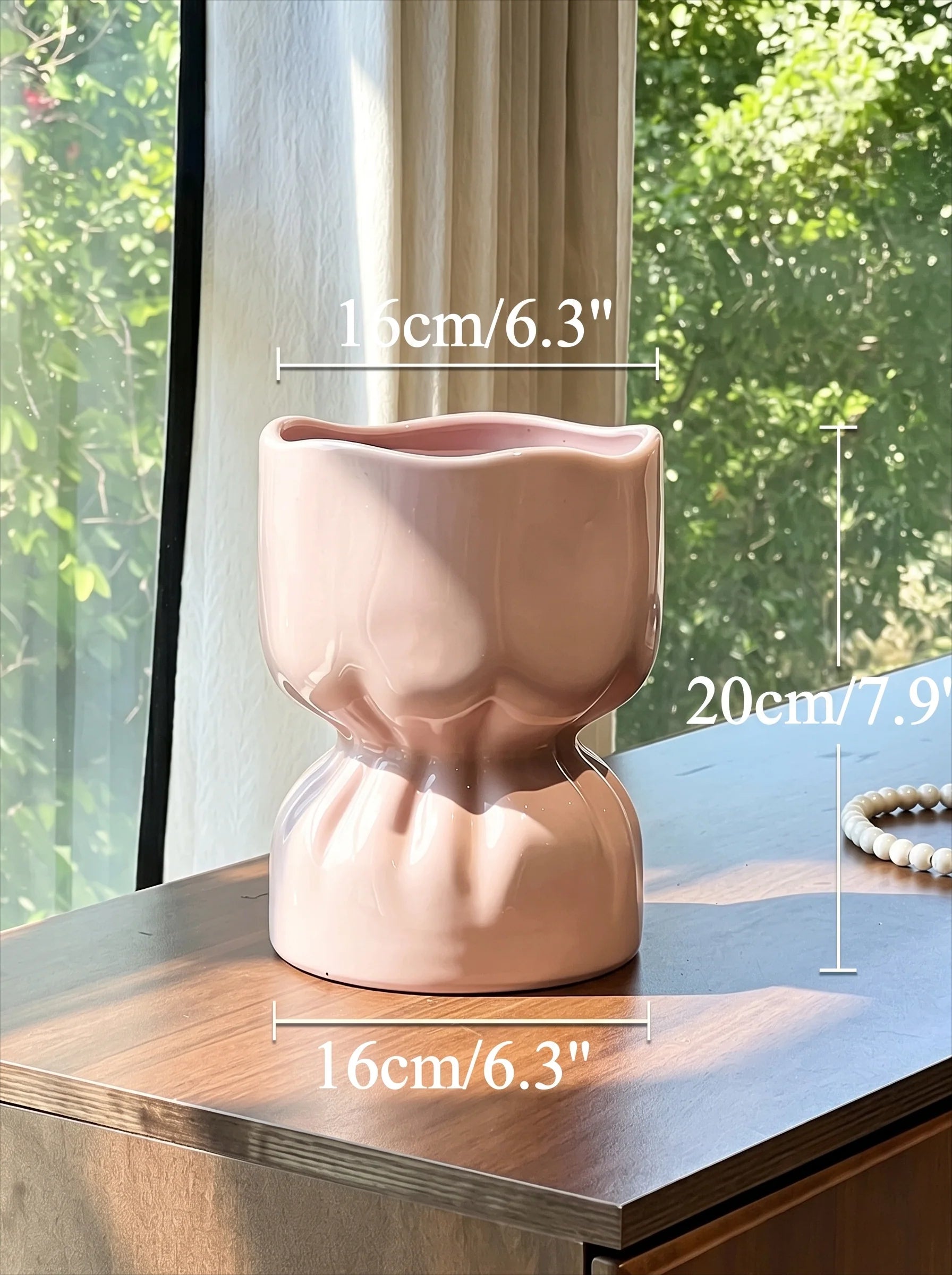 Moderner Künstlerischer Faltkeramik-Taschenvase  