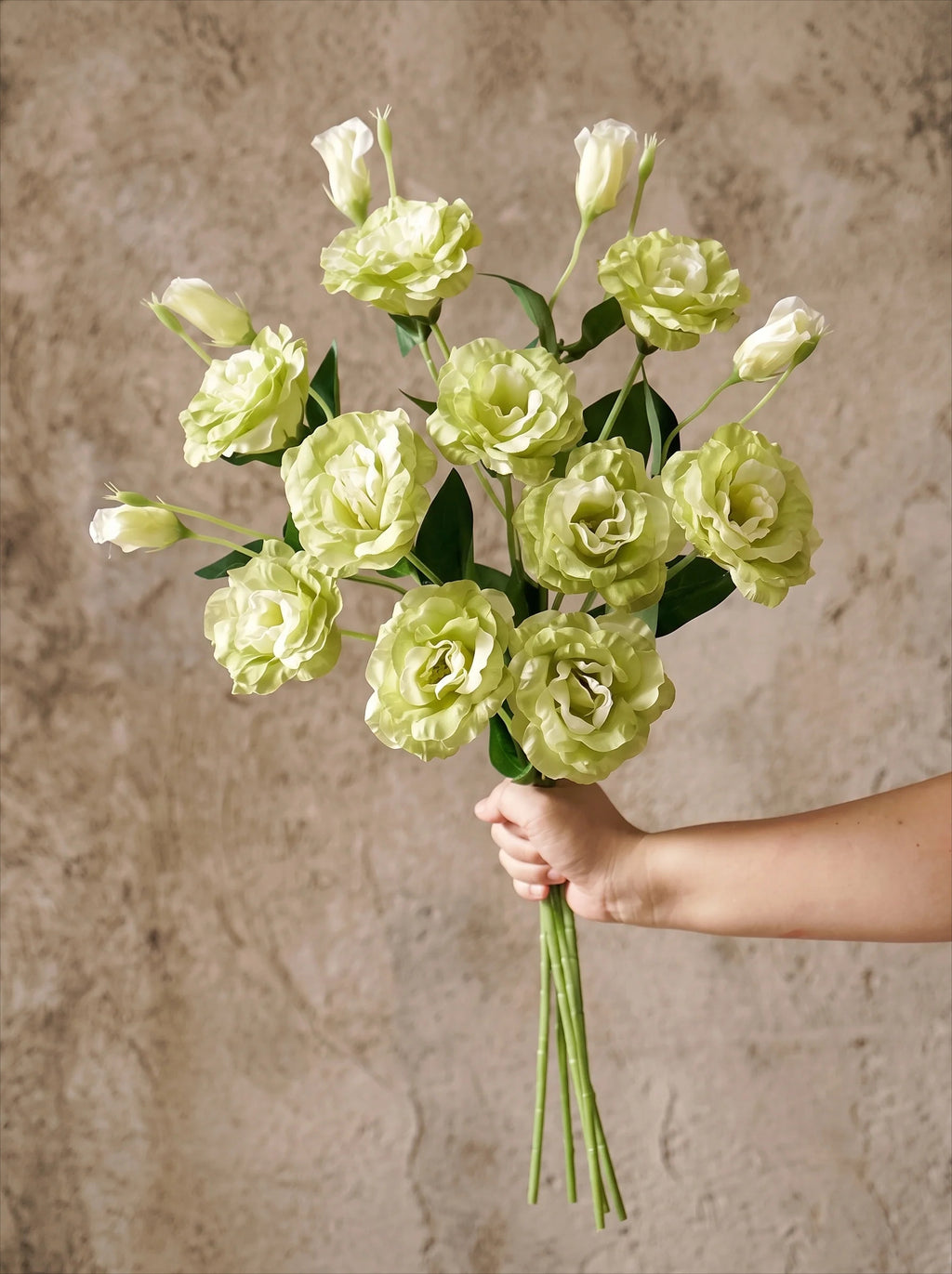 Elegantes Grünes Lisianthus Künstliches Blumenarrangement