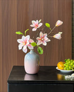 Roze Magnolia Verloopvaas Faux Bloemstuk met Vaas