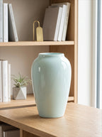 Modern Glossy Ice Blue Ceramic Vase