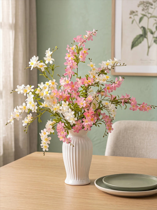 Künstliches Blumenarrangement Blush & Elfenbein Forsythie Eleganz
