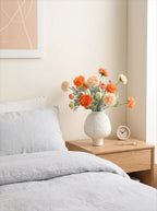 Ethereal Apricot Ranunculus Entryway Faux Floral Arrangement