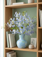 Nordic Sky Blue Lily Artisan Faux Floral Arrangement