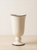 Scalloped Rim Vase - Creamy White