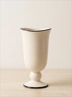Scalloped Rim Vase - Creamy White