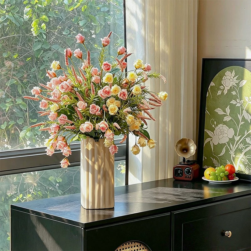 French Romantic Rose Artificial Floral Arrangement