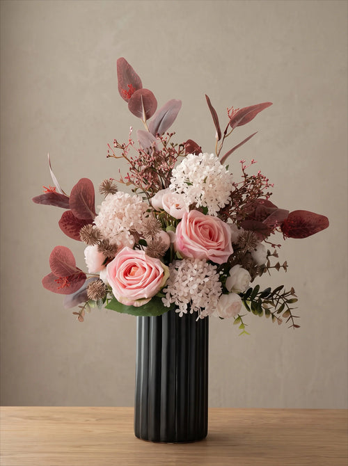 Blush Romance Luxe Pink Artisan Artificial Floral Arrangement