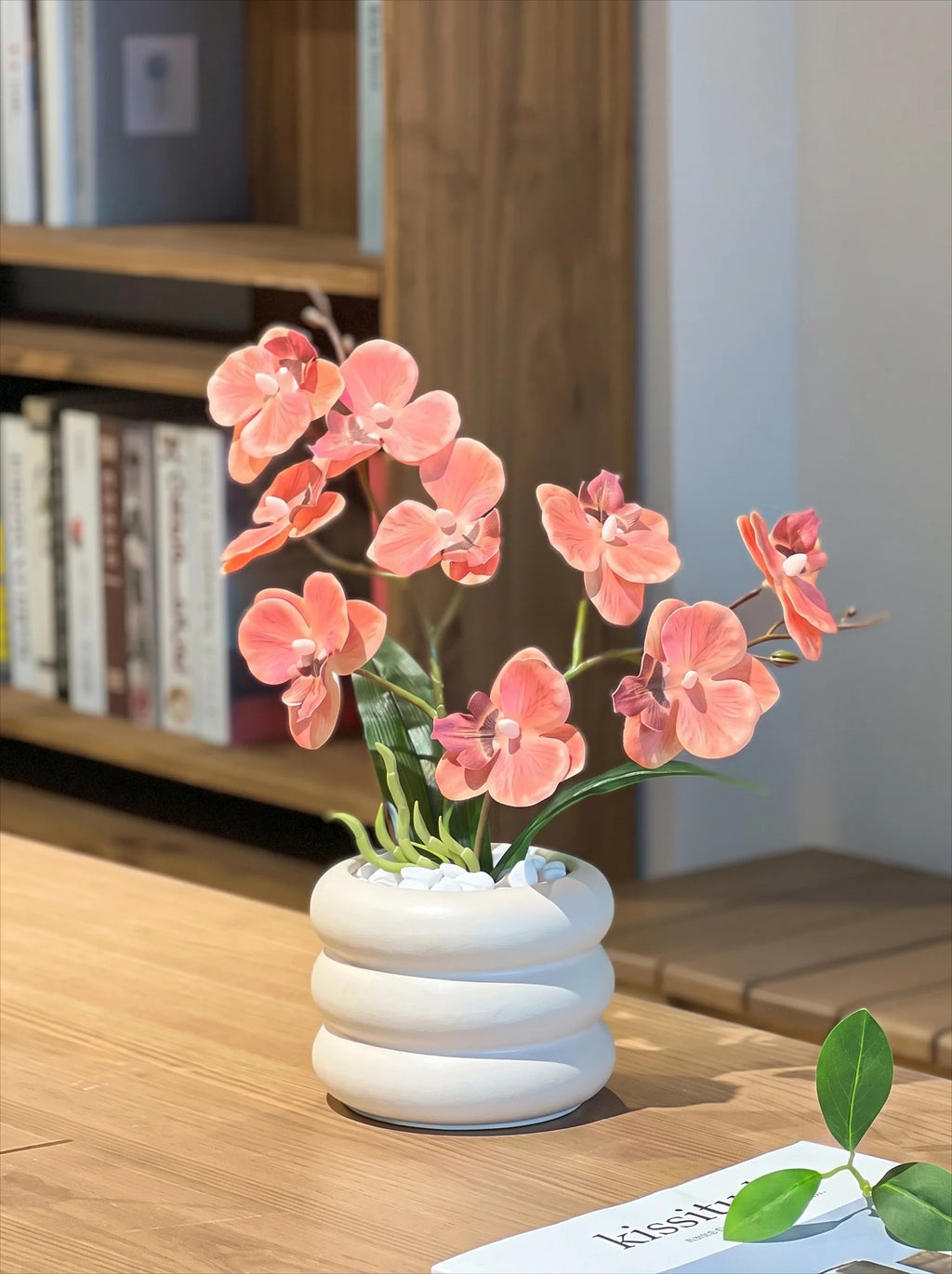 Sanftes Korallenrosa Phalaenopsis Künstliches Blumenarrangement