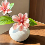 Serene Blush Magnolia Sculptural Silhouette Artificial Floral Arrangement