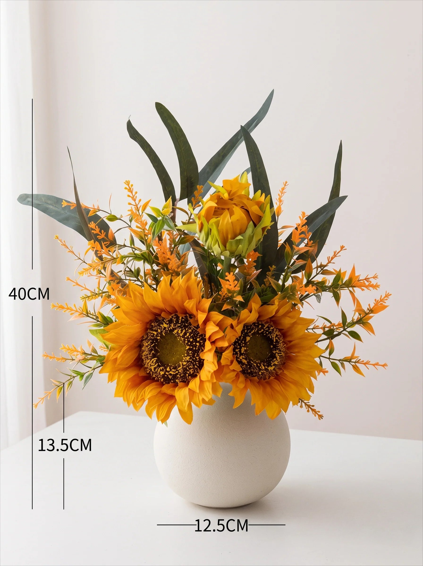 Sunny Splendor Sunflower Artificial Floral Arrangement