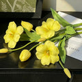 Golden Tulip Artificial Floral Arrangement for Warm Minimalist Living Spaces