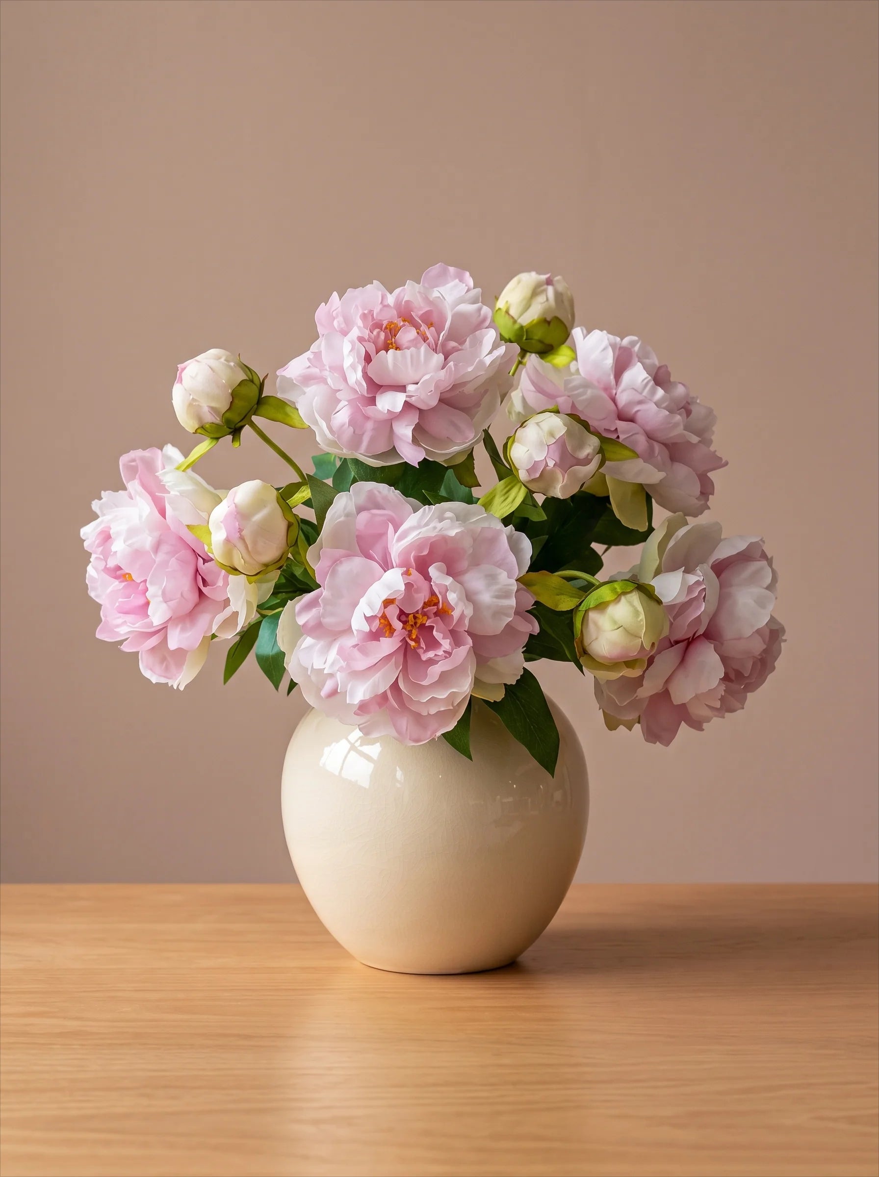 Blush Peony Bloom Faux Floral Arrangement