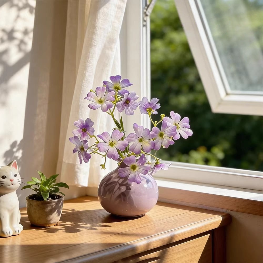 Lavender Clematis Whisper Artisan Faux Floral Arrangement