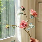 Minimalist Luxe Blush Rose Artificial Floral Arrangement