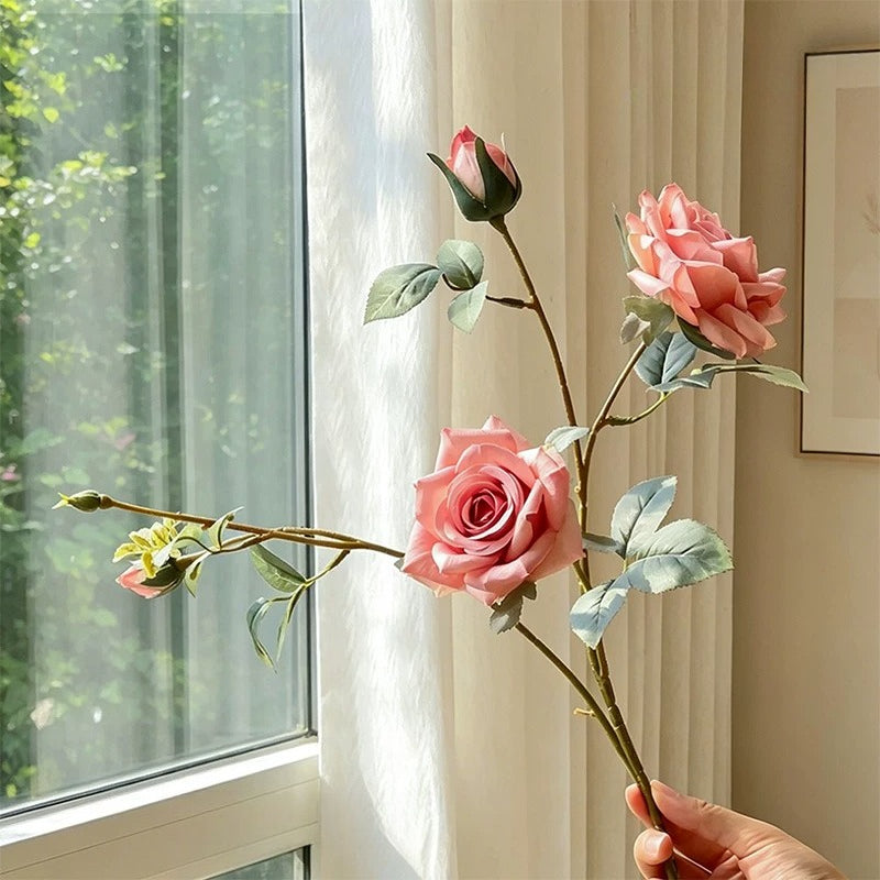 Minimalist Luxe Blush Rose Artificial Floral Arrangement