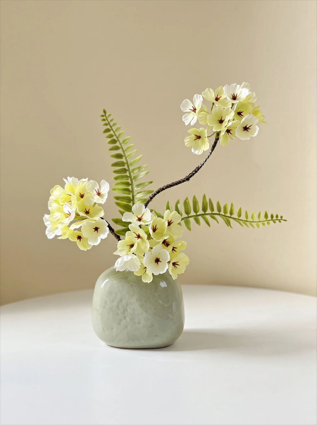 Minimalist Fresh-Looking Plumbago Mini Artificial Floral Arrangement