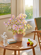 Minimalist Blush Jasmine Potted Faux Floral Arrangement