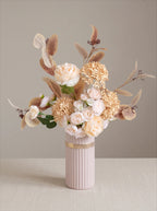 Champagne rosa pion konstblommig arrangemang