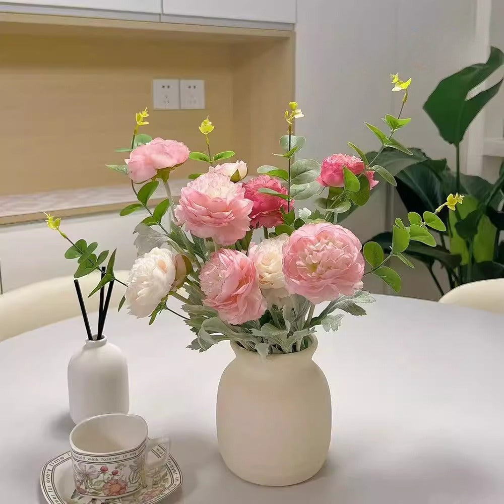 Composition florale fausse Ensemble renoncule vintage
