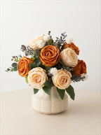 Textured Ribbed Vase - Creamy White