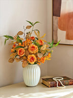 Ethereal Harvest Rose Ensemble Faux Floral Arrangement