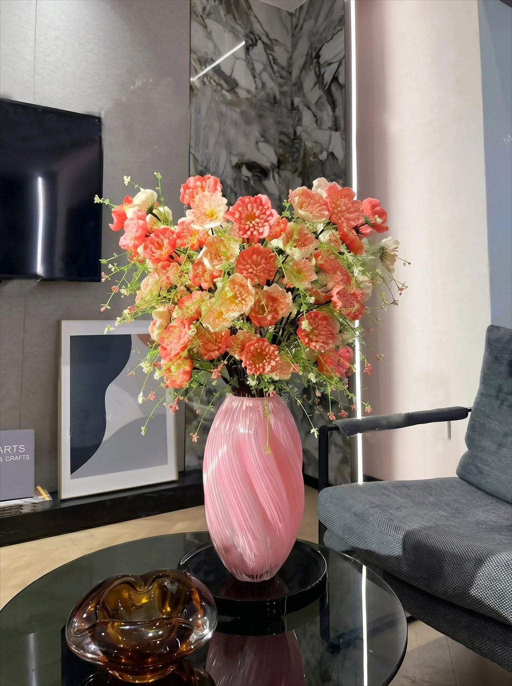 Ripple Art Glass Vase