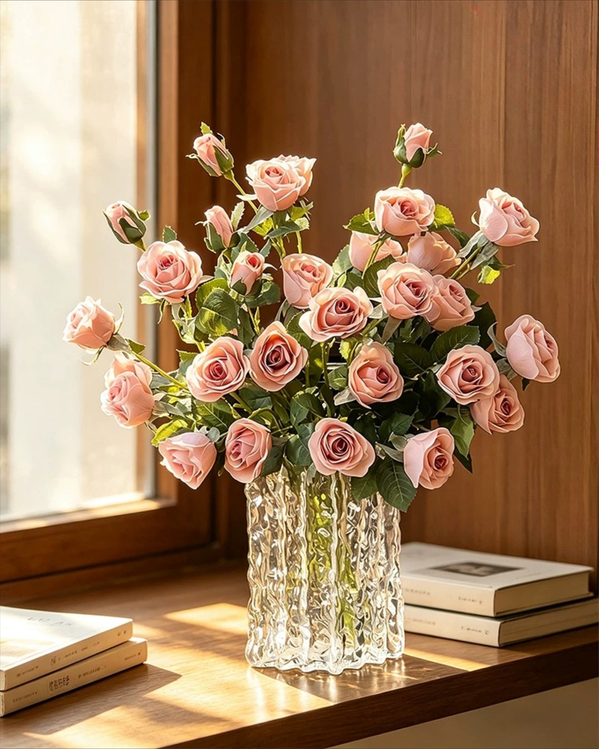 Arrangement floral artificiel Rose Blush Crépuscule
