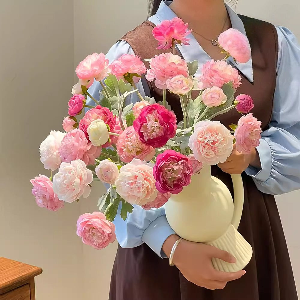 Composition florale fausse Ensemble renoncule vintage