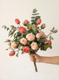 Luxury Blush Pink Rose Modern Artificial Floral Arrangement