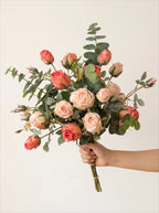 Luxury Blush Pink Rose Modern Artificial Floral Arrangement