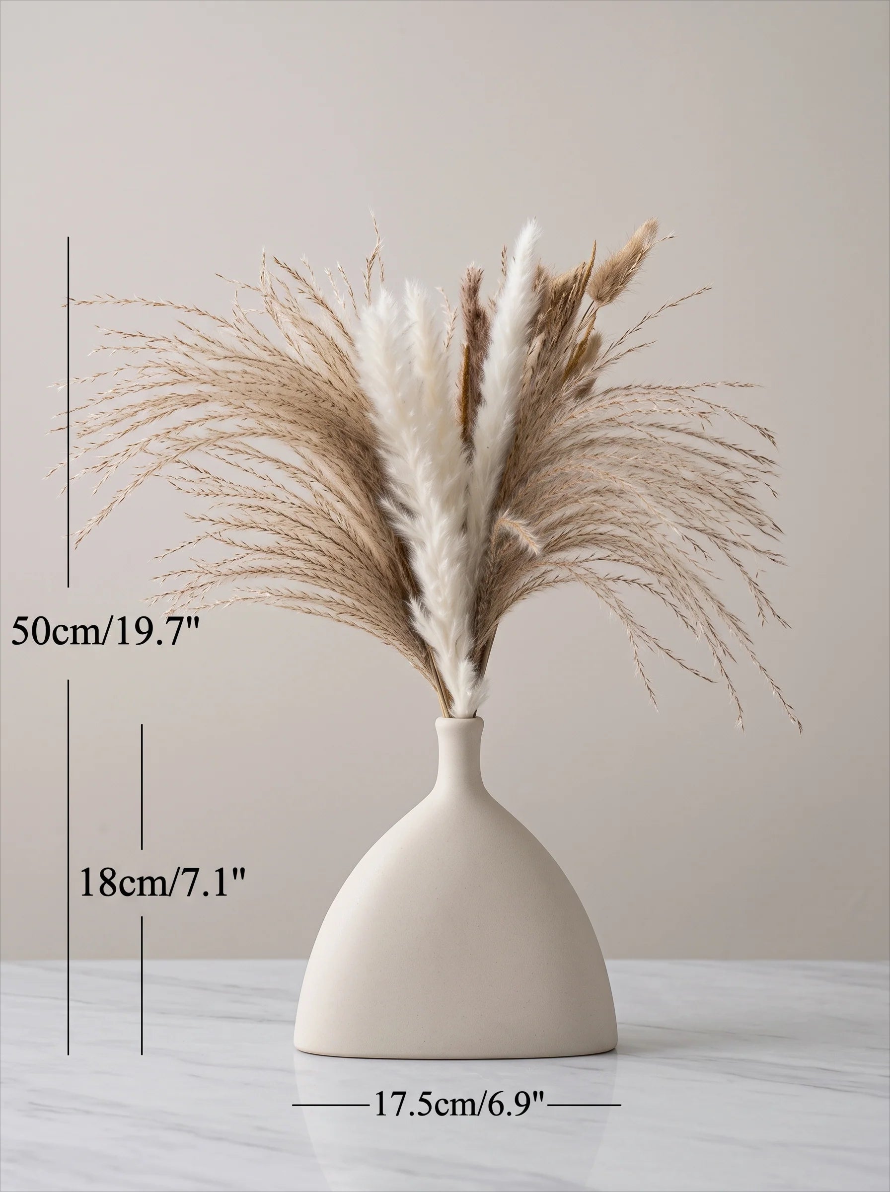 Luxury Nordic Fluffy Pampas Grass Artificial Floral Arrangement