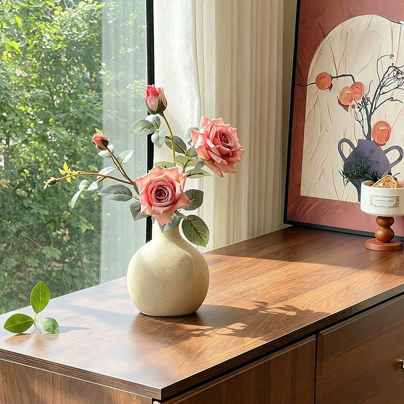 Minimalist Luxe Blush Rose Artificial Floral Arrangement