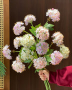 Pastel Fluister Hortensia Faux Bloemenboeket