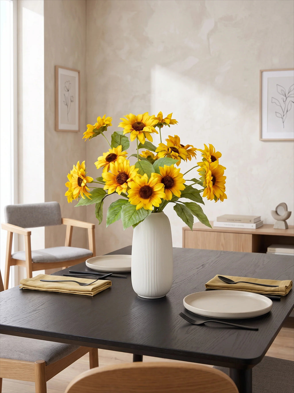 Sunny Meadow Cluster Faux Floral Arrangement
