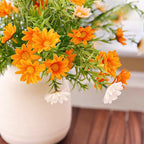 Composition florale fausse Marguerite coucher de soleil minimaliste pour table