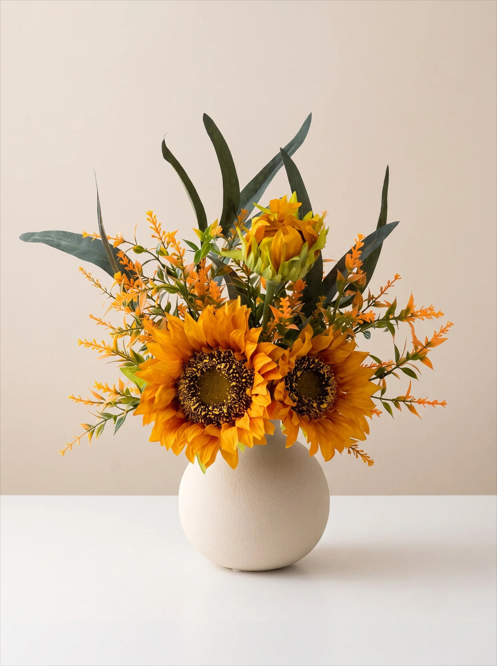 Sunny Splendor Sunflower Artificial Floral Arrangement