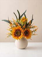 Sunny Splendor Sunflower Artificial Floral Arrangement