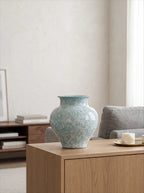 Modern Mint Snowflake Glaze Ceramic Vase