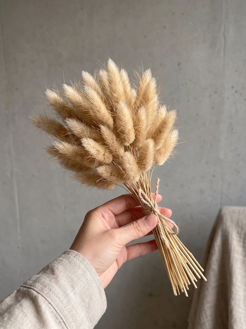 Faux Pampas Grass & Blossom Neutral Artisan Arrangement