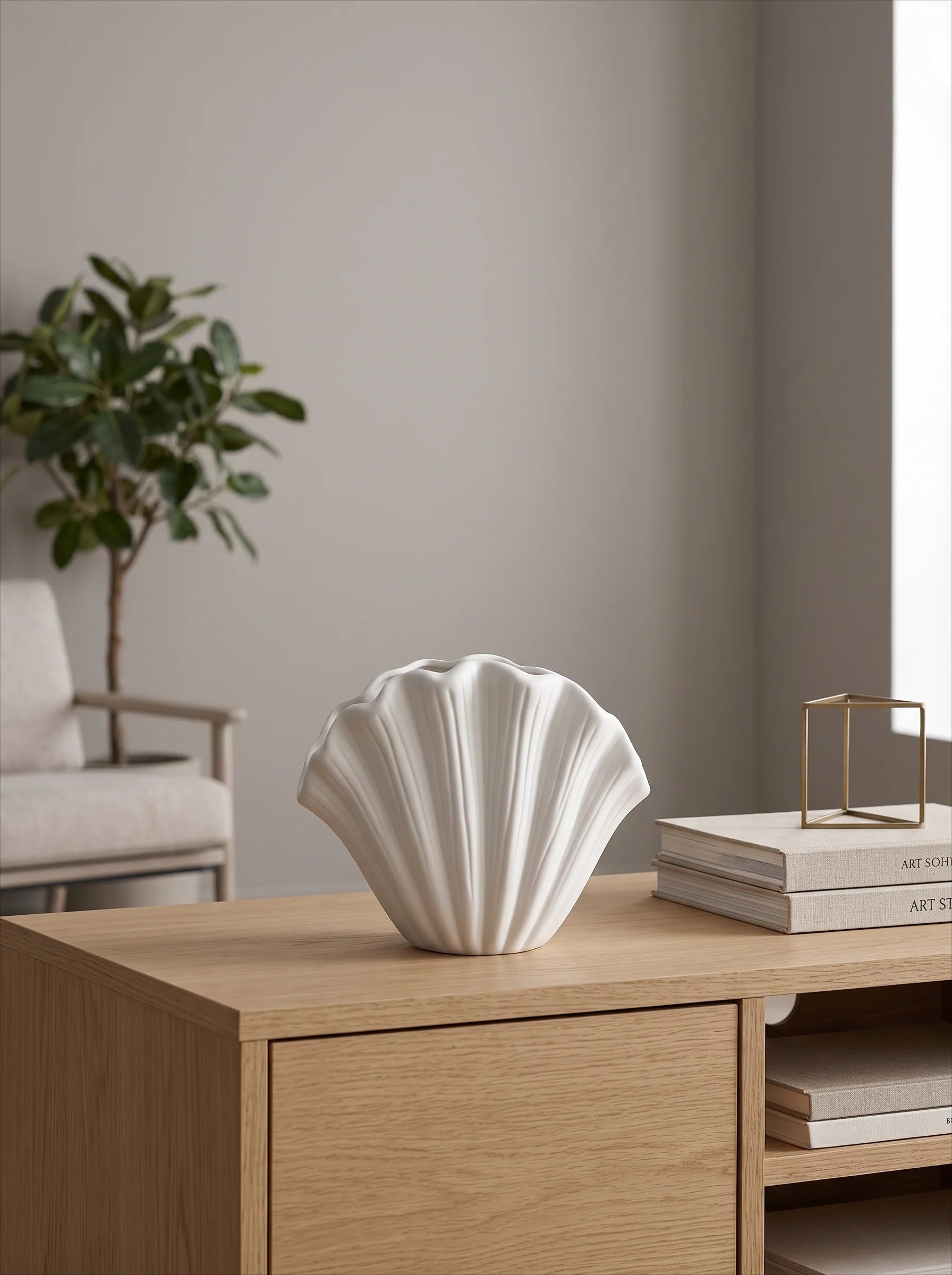 Shell Vase - White