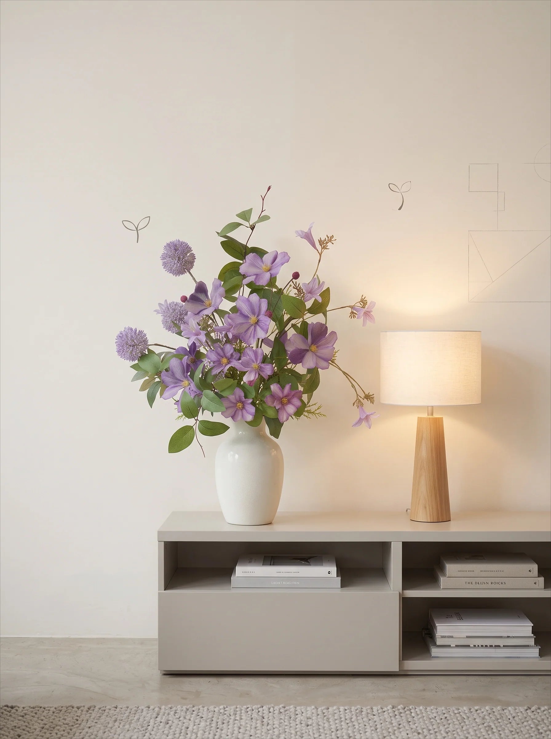 Lavender Reverie Faux Floral Arrangement