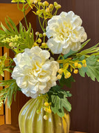 Luxe Cream Peony & Wattle Ensemble Faux Floral Arrangement