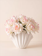 Kunstrose Bouquet - Pink Rand (10 Stiele / 10 Rosen)