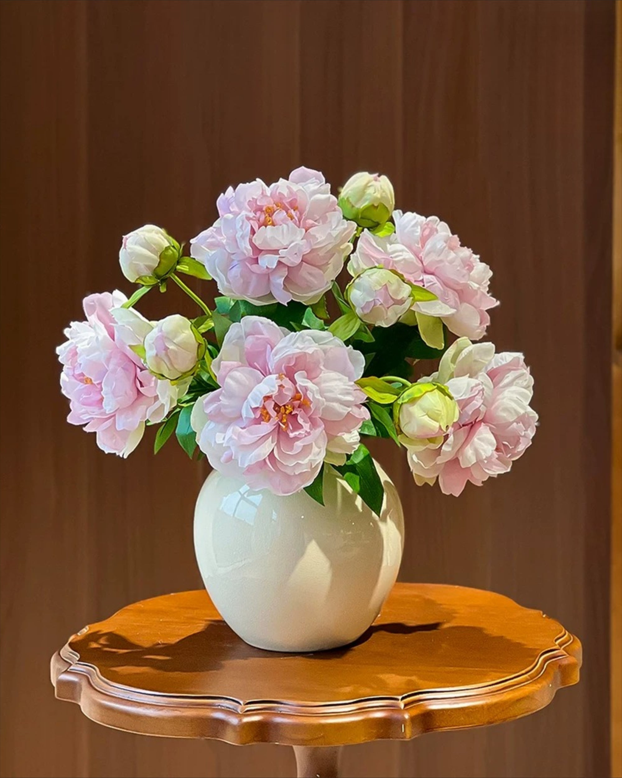 Arrangement floral artificiel Fleur de Pivoine Blush