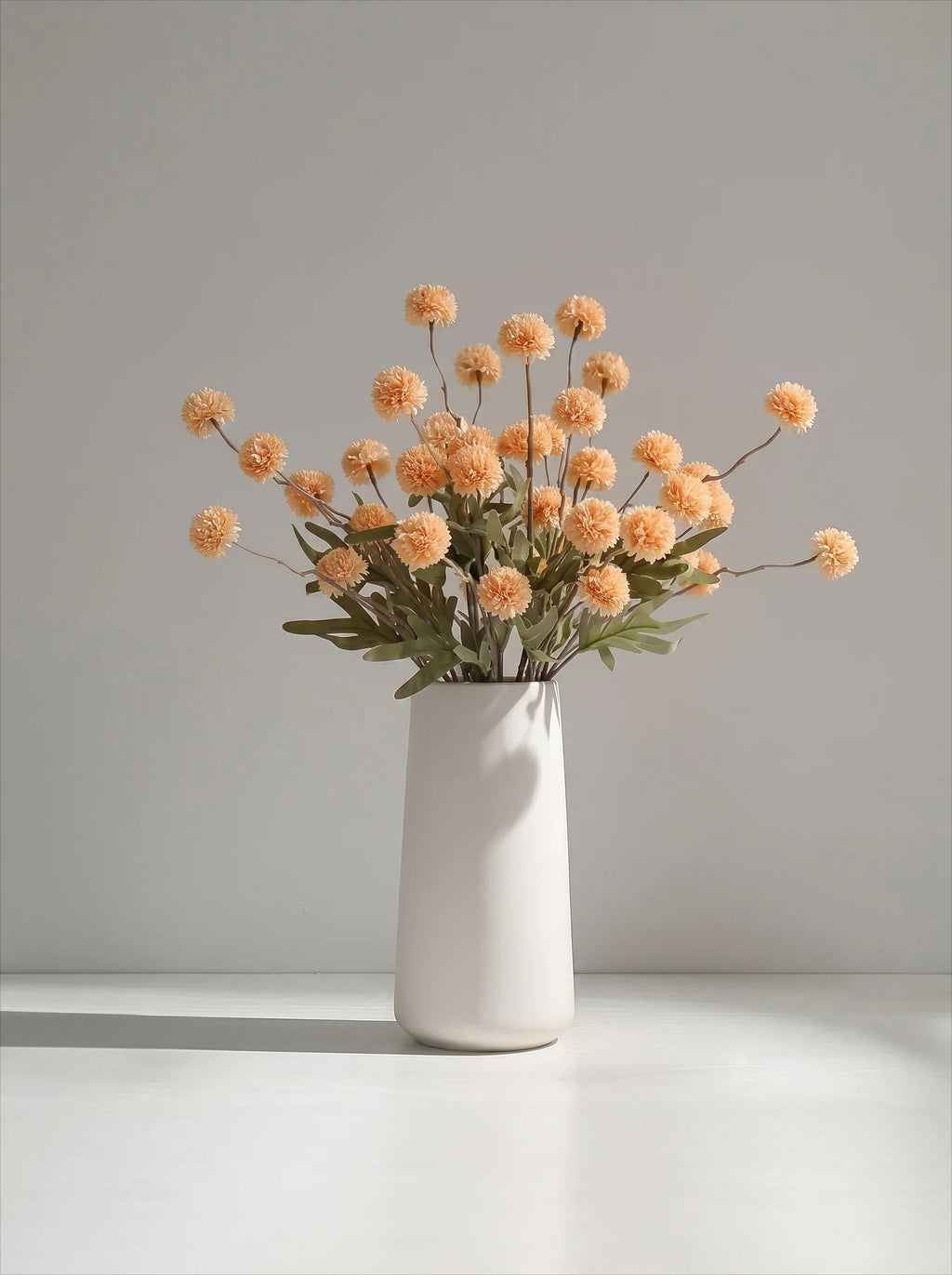 Minimalist Tapered Vase - Matte White