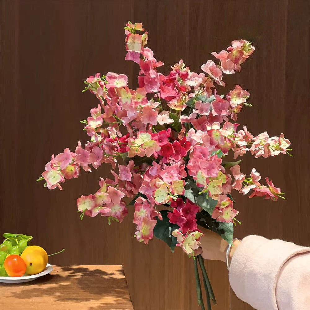 Blush Hydrangea Opulence Artisan Faux Floral Arrangement