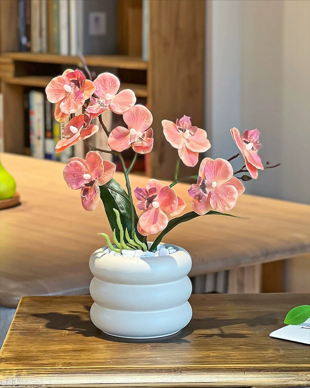 Arrangement floral artificiel Phalaenopsis Corail Rose Doux